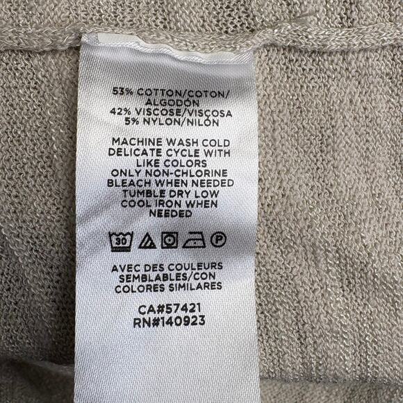 LOFT Plus Open Neutral Minimalist Beachy Lightweight Cardigan Womens Sz 14 - Picture 4 of 4